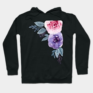 Rose corners watercolor Hoodie